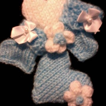 Mini booties, heart and flowers pram charms