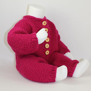 Baby Aran Garter Stitch Onesie