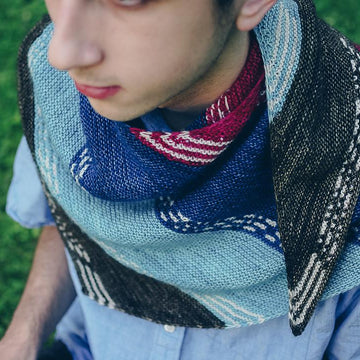 Finley Breese Morse Code Shawl