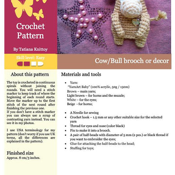 268 Cow Bull Brouch