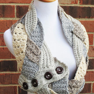 Twisted Textures Braided Cowl
