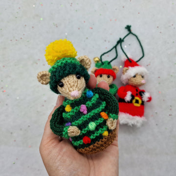 Christmas Mouse Shelf Sitter Bauble