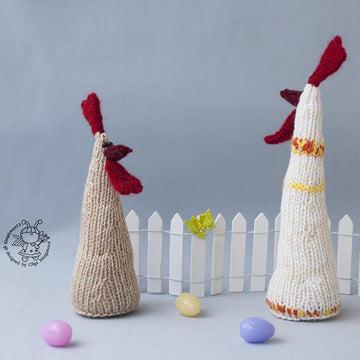 Two Easter Waldorf Roosters