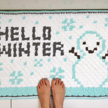 Hello Winter Bath Mat
