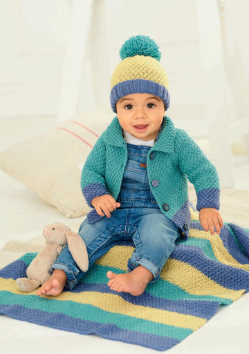 Cardigan, Hat and Blanket in Stylecraft Bambino DK - 9757 - Downloadable PDF