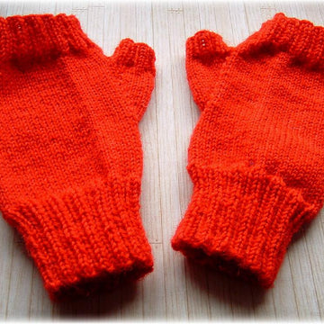 Basic fingerless mittens for lady or child