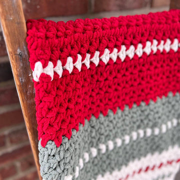 Christmas Lane Striped blanket
