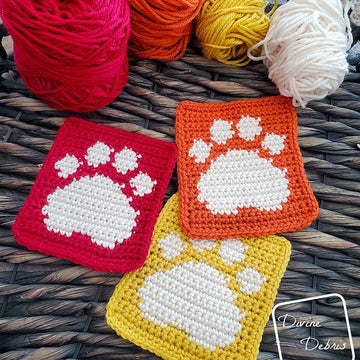 Cute Paw Print Square