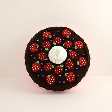 Strawberry Chocolate Cake Crochet Pattern, Cake Amigurumi, Food Crochet Pattern