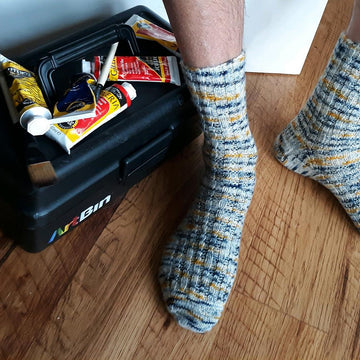 Speckled Cable Socks