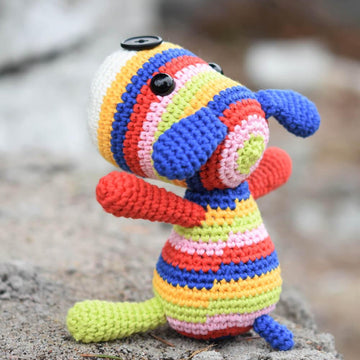 Stripy sock puppy
