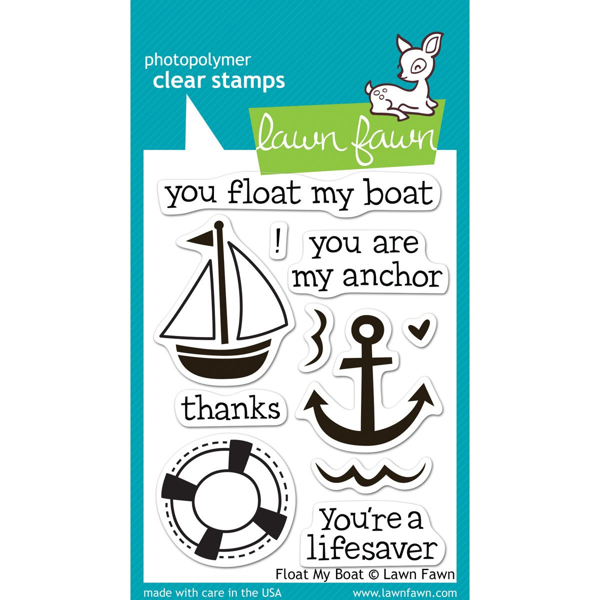 Lawn Fawn Clear Stamps 3"X4" - Float My Boat