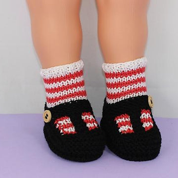 Baby Stripe Sock and T Bar Sandal Booties