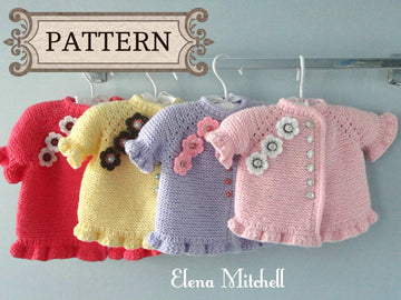 Knitting PATTERN Baby Girl Cardigan Charlotte