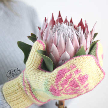 Tunisian Protea Mitts