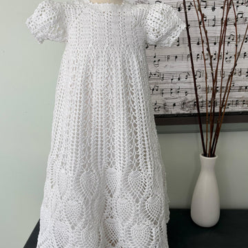 Baby Girl Christening Outfit Pineapple Stitch