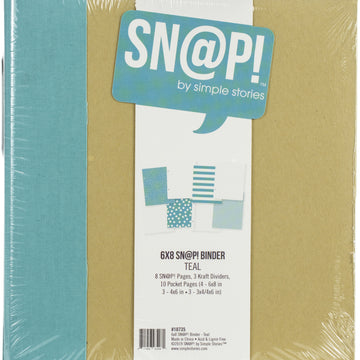 Simple Stories Sn@p! Binder 6"X8" - Teal