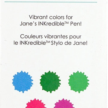 Spellbinders Jane Davenport Inkredible Ink Cartridges 10/Pkg - Brights - 2 Each Of 5 Colors