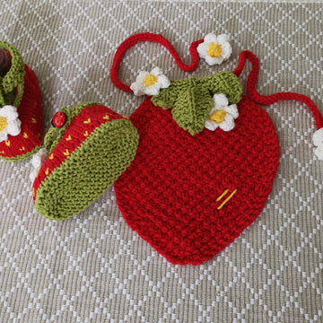 Strawberry Drool Bib and Booties