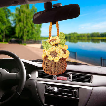 Daisy Basket Car Hanging
