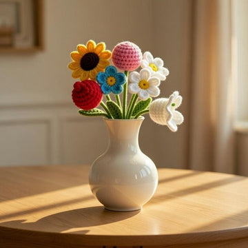 Crochet Flower Bouquet Pattern – PDF + Video Tutorial.