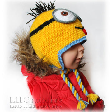 Minion Earflup Hat Crochet Pattern