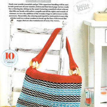 Tweed Stripes Beach Bag