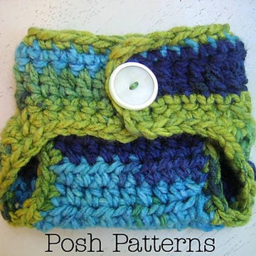 Chunky Button Up Diaper Cover Soaker Crochet Pattern 153