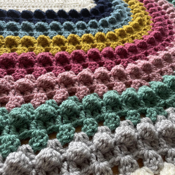 Granny Bobblina Rainbow Blanket pattern by Melu Crochet