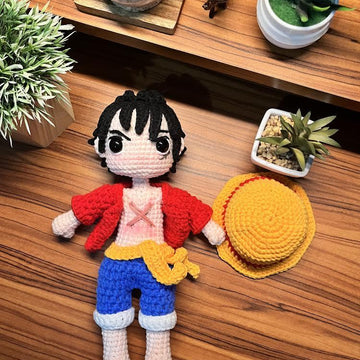 One Piece Luffy Amigurumi Crochet Pattern