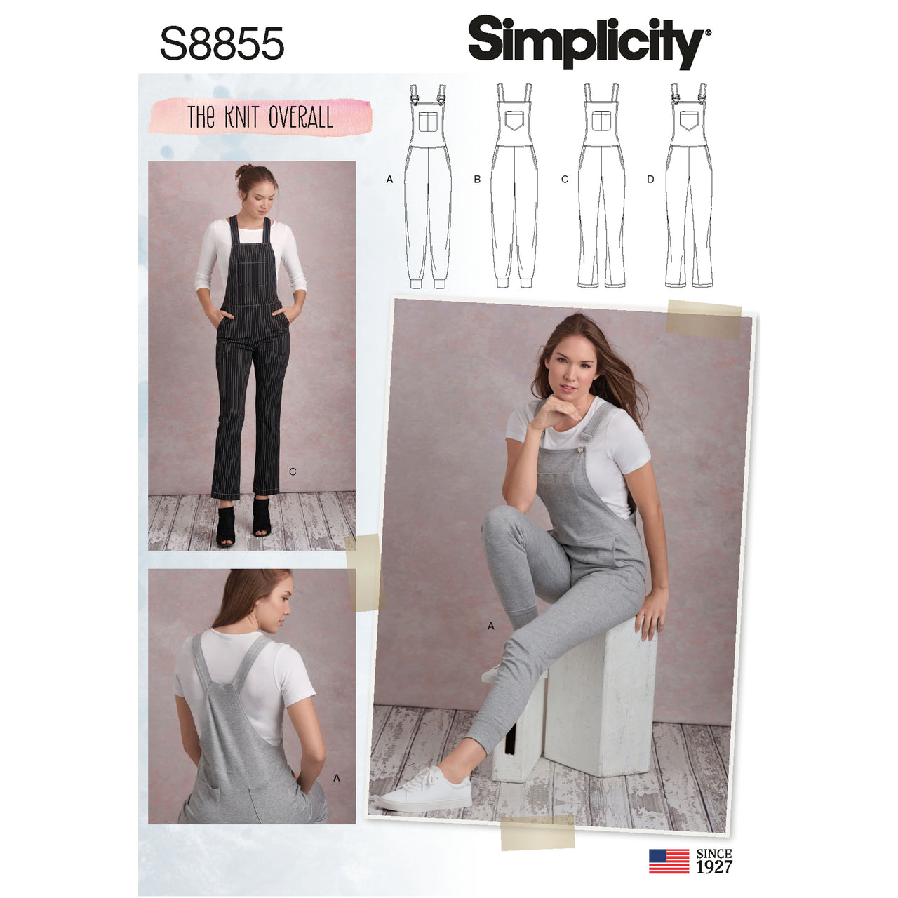 Simplicity S8855 Misses Knit Overalls - Sewing Pattern