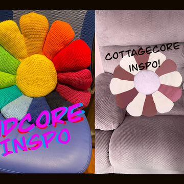 Rainbow Flower Pillow