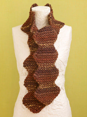 Zig Zag Remix Scarf in Lion Brand Wool-Ease Thick & Quick - 81019C