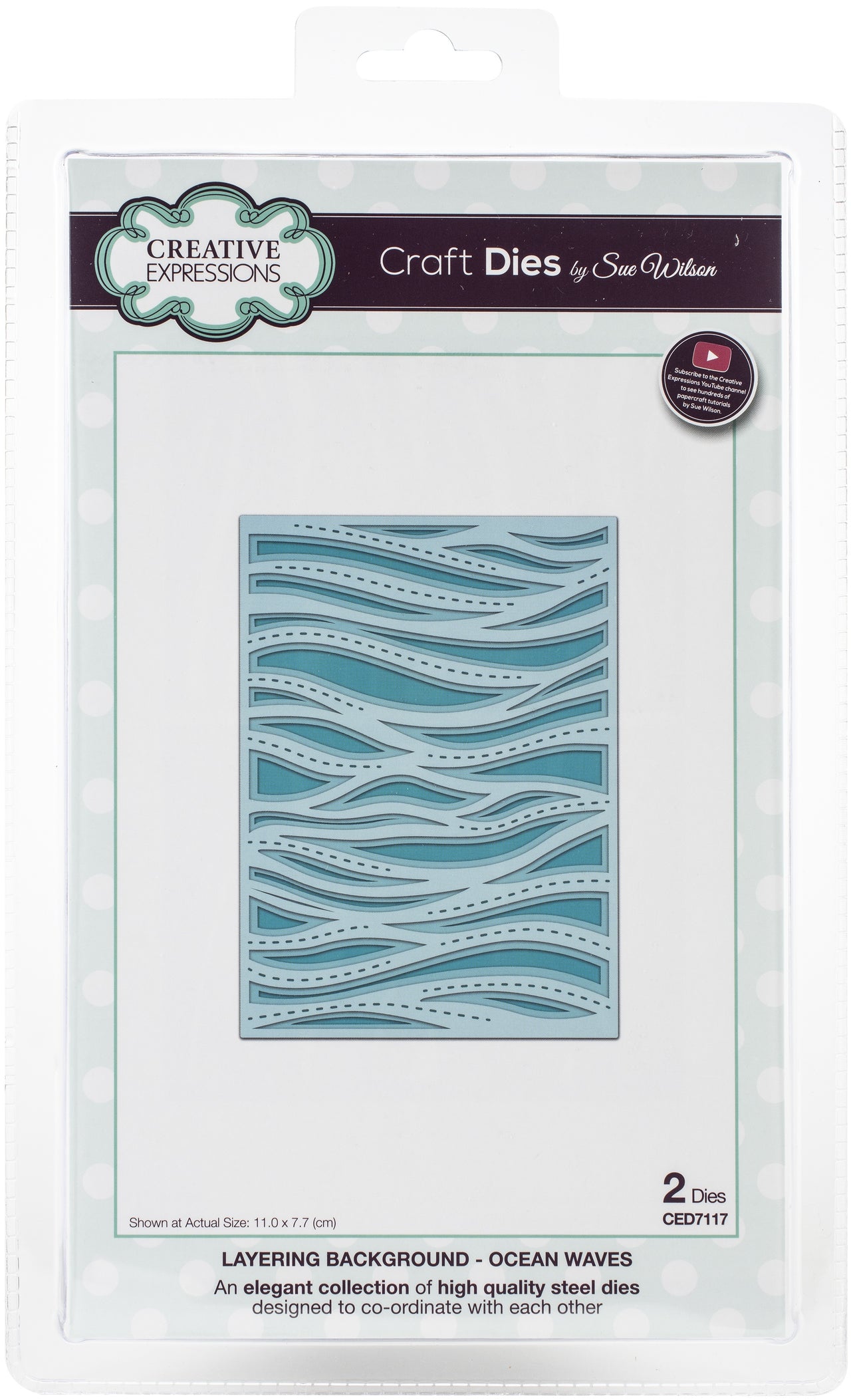 Creative Expressions Craft Dies By Sue Wilson - Background-Layered Ocean Waves