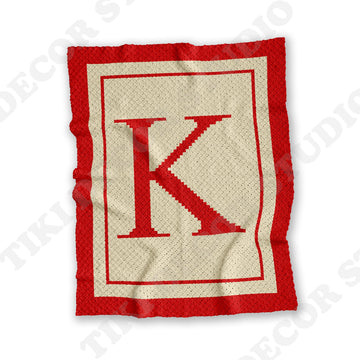 Letter K Blanket C2C CROCHET PATTERN