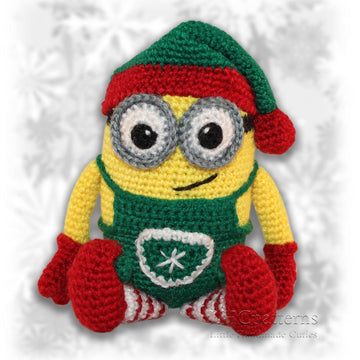 Minion Christmas Elf Crochet Pattern, Crochet Christmas Elf, Crochet Minion, Minion Crochet Pattern