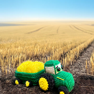 Victor the cute tractor and his trailer