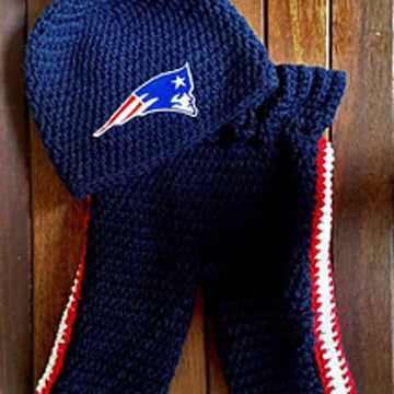 Baby Football Beanie Pant Set - Brady Set