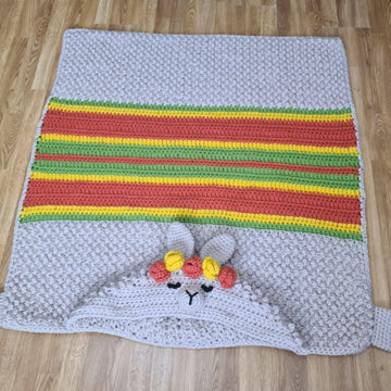 2in1 Llama Hooded Blanket