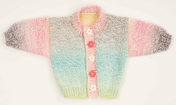 Baby Sweater in Plymouth Encore Worsted Colorspun - F168