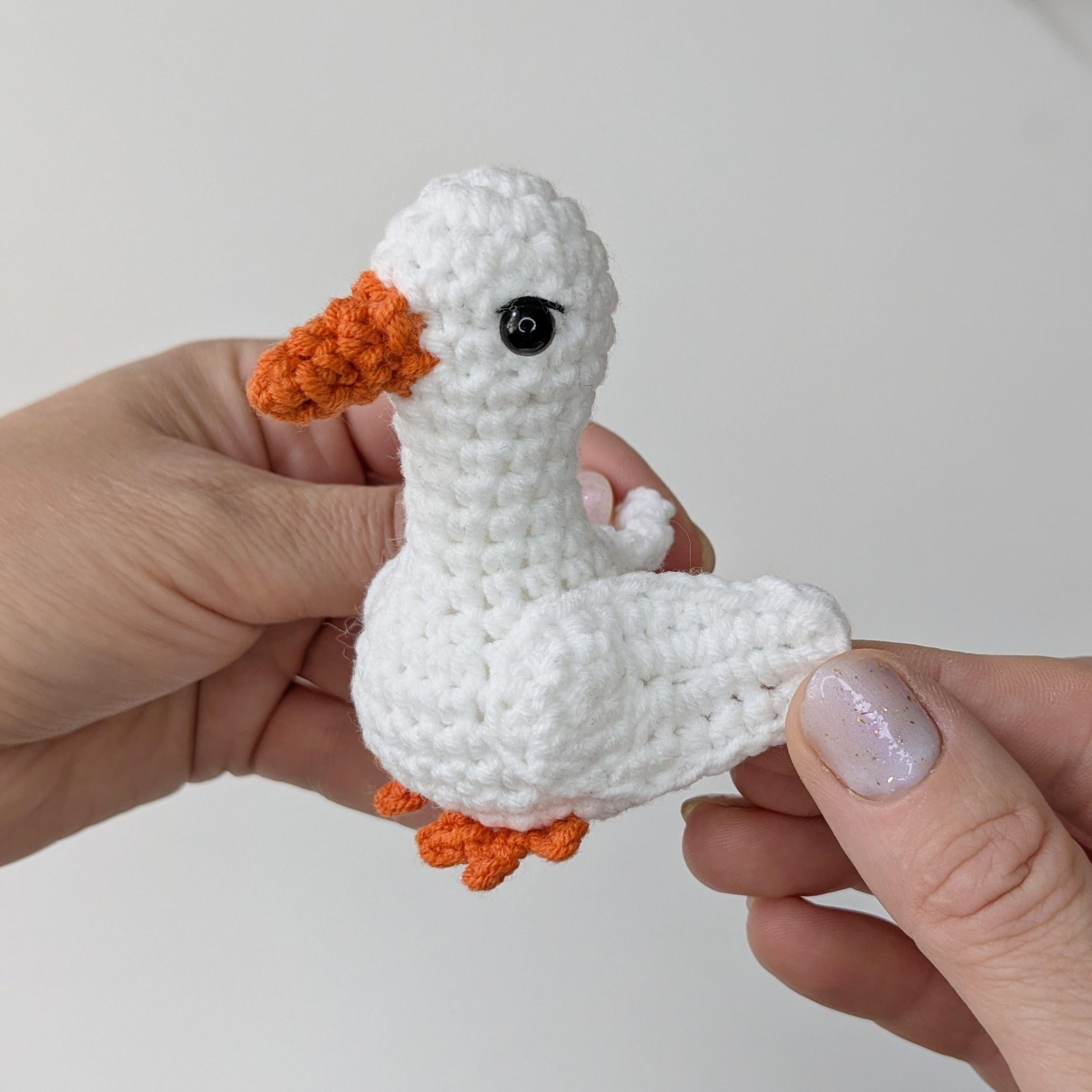 Crochet Goose Amigurumi Pattern, Easy Crochet Mini Bird