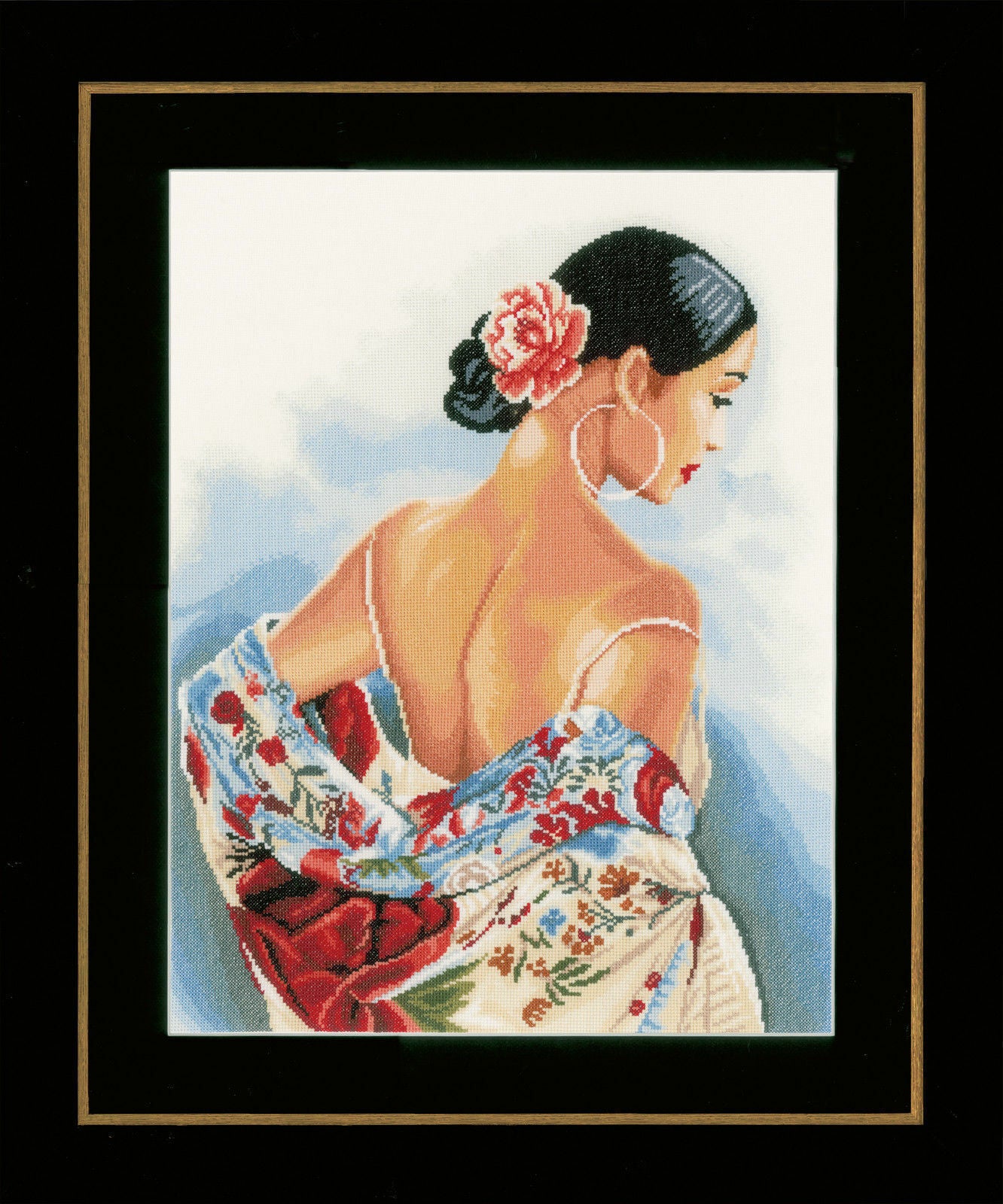 Lanarte Flower Scarf Cross Stitch Kit