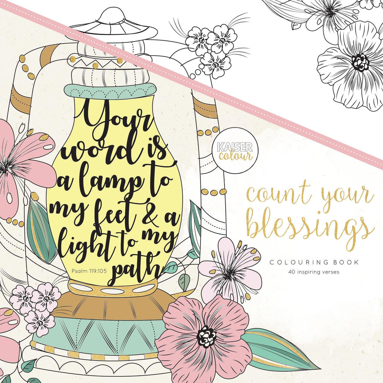Kaisercraft KaiserColour Perfect Bound Coloring Book 9.75"X9.75" - Count Your Blessings