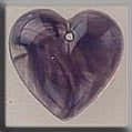 Mill Hill Bead MH12099 - Medium Quartz Heart Purple