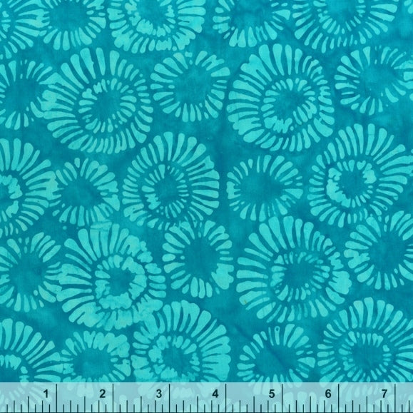 Anthology Fabrics Quiltessentials - Mums Blue