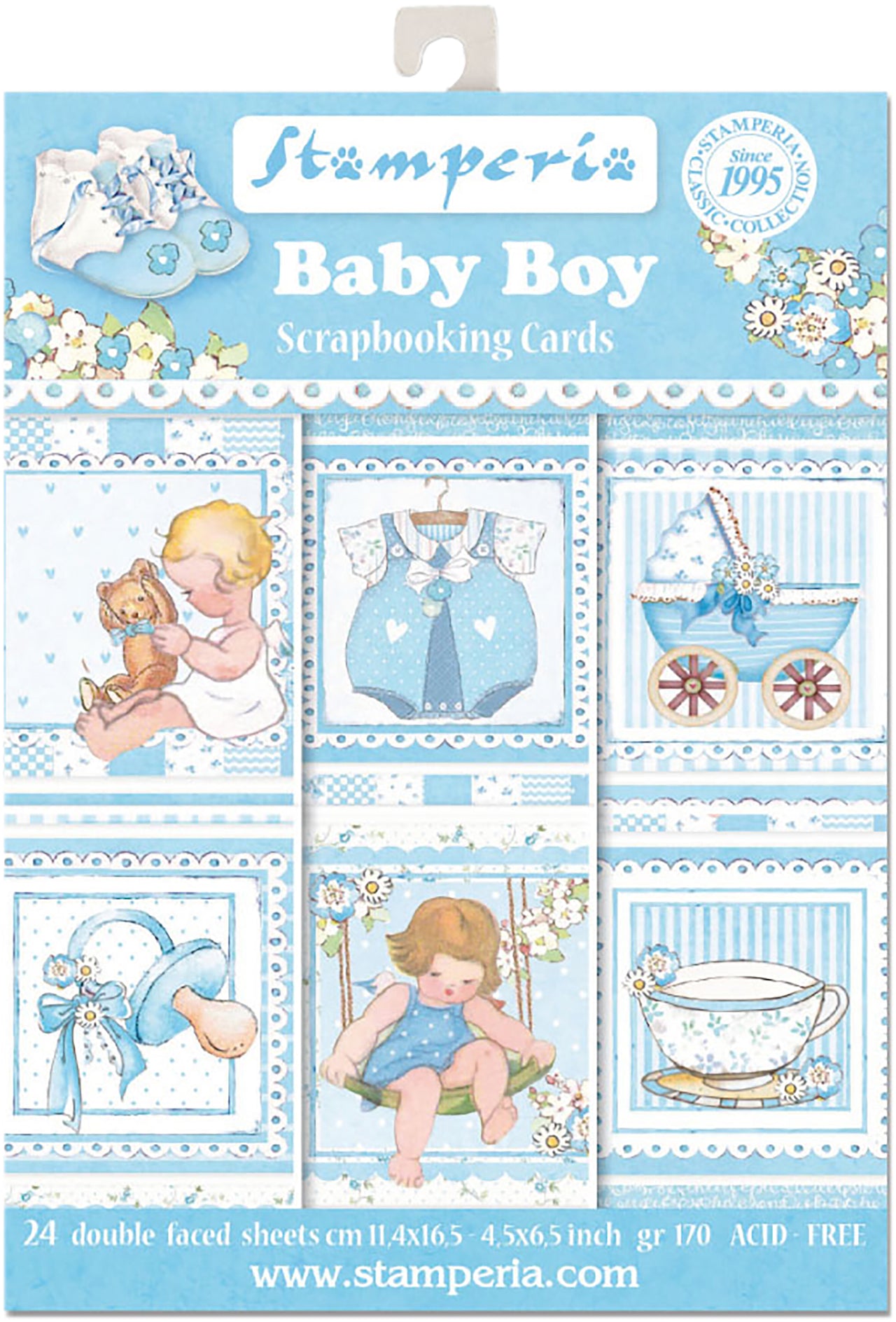 Stamperia Intl Stamperia Cards Pad 4.5"X6.5" 24/Pkg - Baby Boy