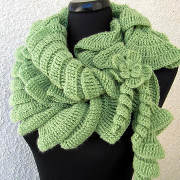 Crochet Ruffle Scarf
