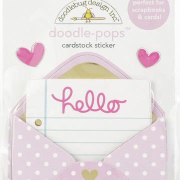 Doodlebug Doodle-Pops 3D Stickers - Love Letter