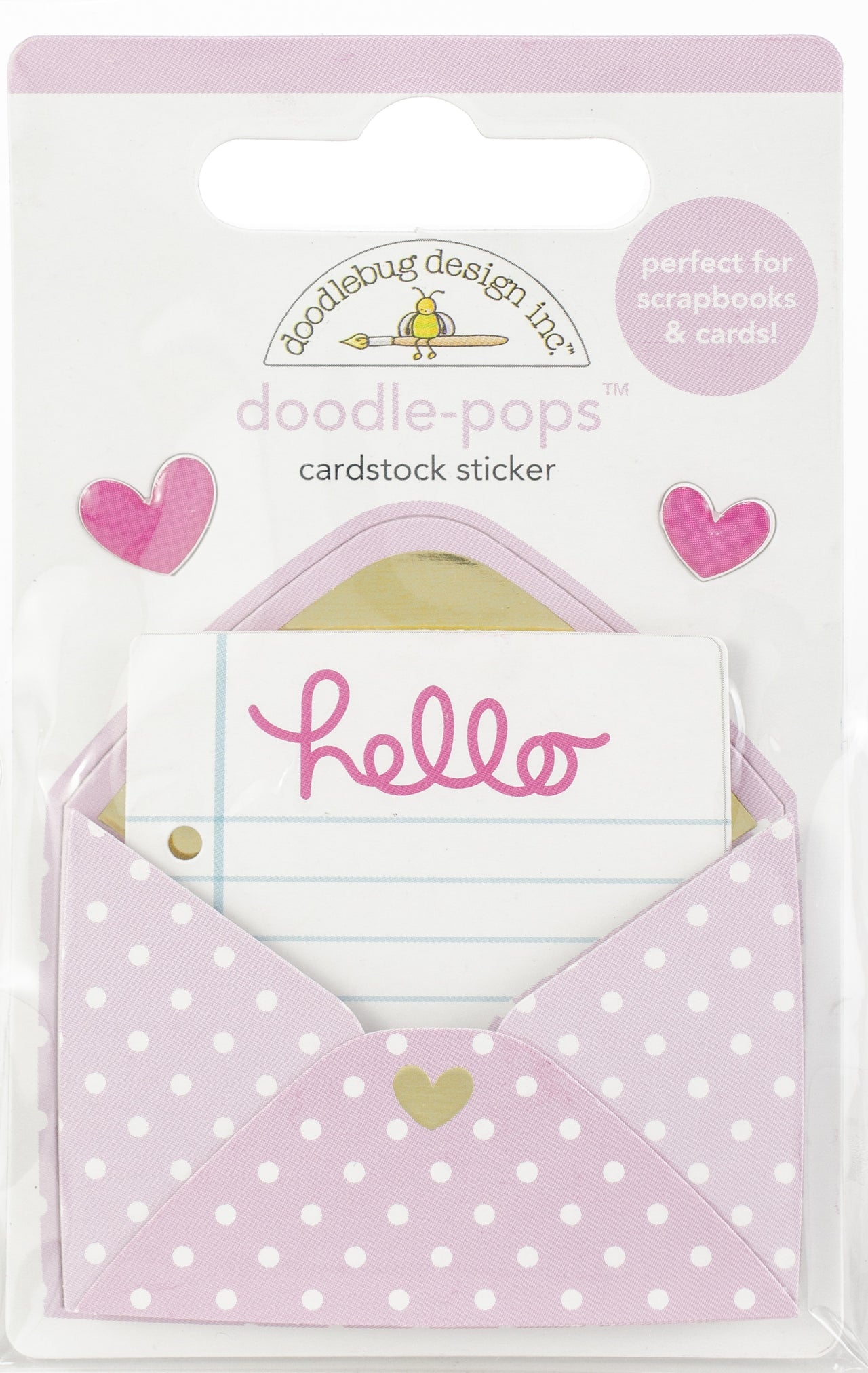 Doodlebug Doodle-Pops 3D Stickers - Love Letter