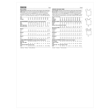 Simplicity Misses' Blouses S9538 - Sewing Pattern